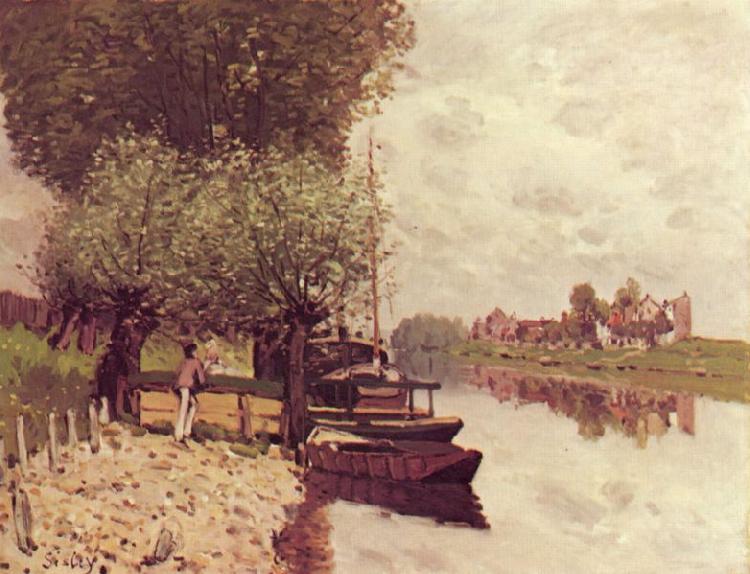 Alfred Sisley The Seine at Bougival Sweden oil painting art